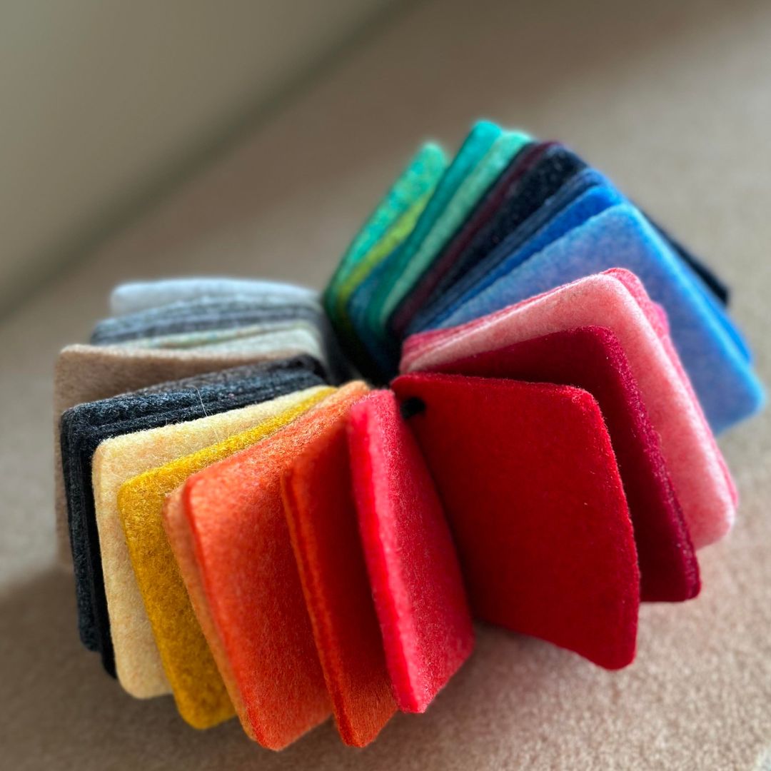 Filzfächer als Farbmuster