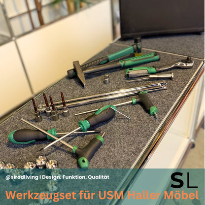 Werkzeugset für USM Haller Möbel im Koffer