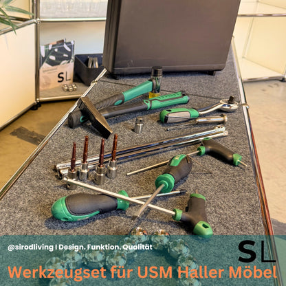 Werkzeugset für USM Haller Möbel im Koffer