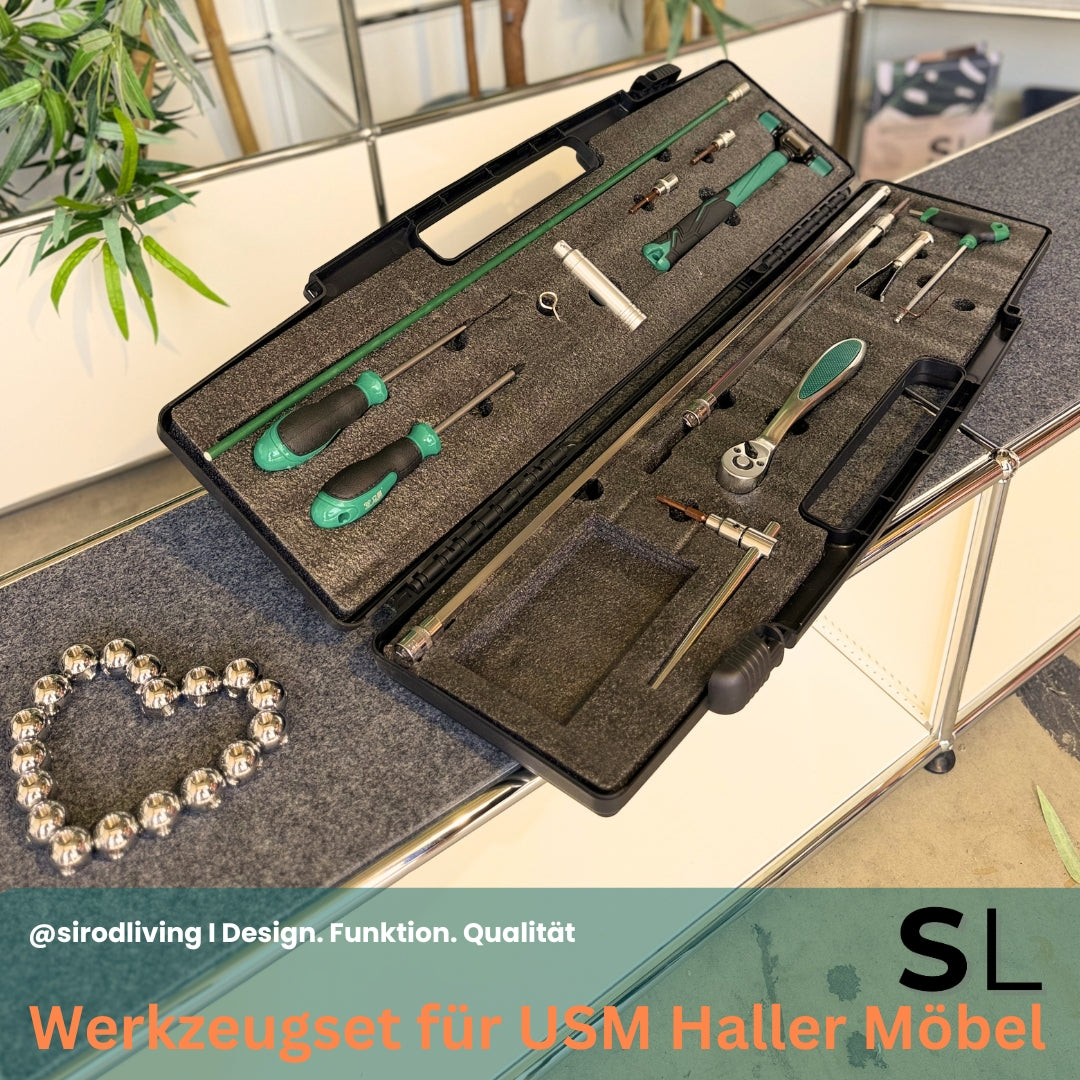 Professionelles Werkzeugset für USM Haller Möbel im Koffer