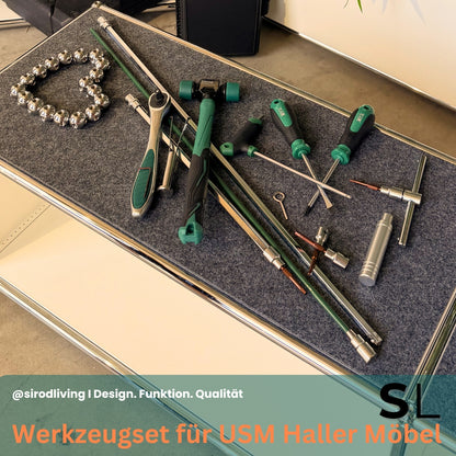 Professionelles Werkzeugset für USM Haller Möbel im Koffer