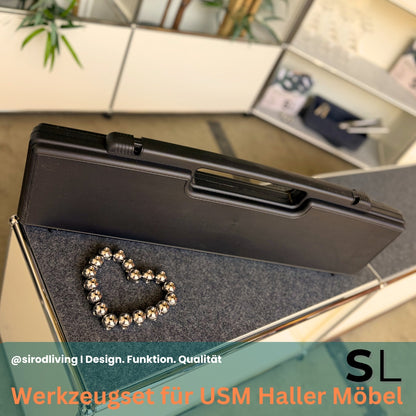 Professionelles Werkzeugset für USM Haller Möbel im Koffer