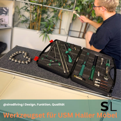 Werkzeugset für USM Haller Möbel im Koffer
