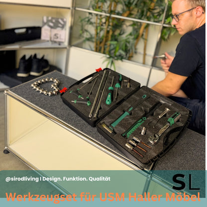 Werkzeugset für USM Haller Möbel im Koffer